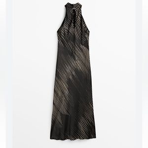 Massimo Dutti long halter dress